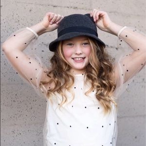 Zara mesh polka dot girl top